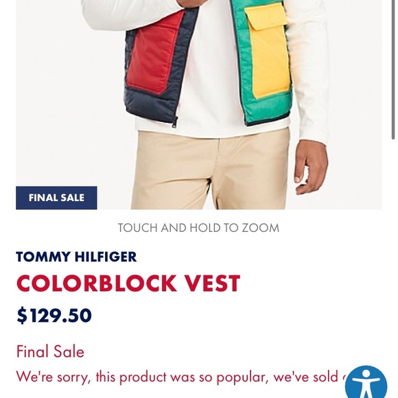 Tommy Hilfiger Men's Colorblock Puffer Vest - Picture 2 of 5